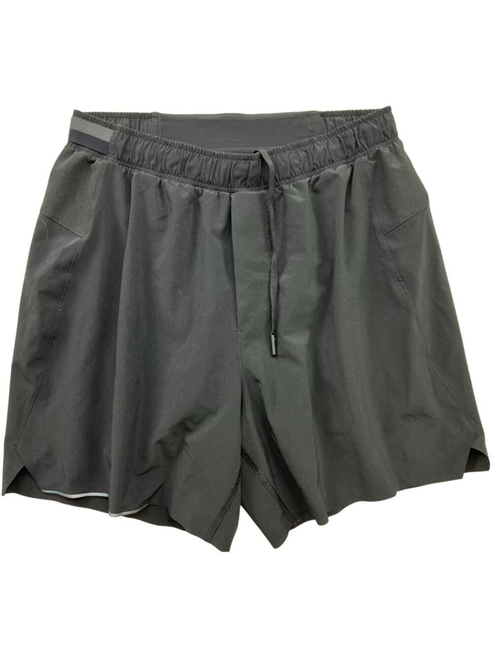 Lululemon Women's Surge Running Shorts Drawstring Waist Stretch Size M Black